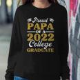 Proud Papa Of 2022 College Graduate Grandpa Graduation Sweatshirt Gifts for Her