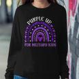 Purple Up For Military Kids Rainbow Military Child Month V2 Sweatshirt Gifts for Her