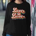Rainbow Vintage Love Is Love Lgbt Gay Lesbian Pride Sweatshirt Gifts for Her