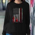 Reel Cool Bonus Dad American Flag Fishing Fathers Day Sweatshirt Gifts for Her