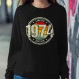 Retro 48 Years Old Vintage 1974 Limited Edition 48Th Birthday Sweatshirt Gifts for Her