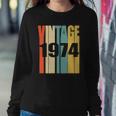 Retro Vintage 1974 48 Yrs Old Bday 1974 48Th Birthday Sweatshirt Gifts for Her