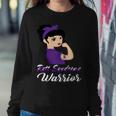 Rett Syndrome Warrior Purple Women Purple Ribbon Rett Syndrome Rett Syndrome Awareness Sweatshirt Gifts for Her