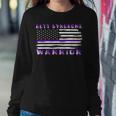 Rett Syndrome Warrior Usa Flag United States Flag Purple Ribbon Rett Syndrome Rett Syndrome Awareness Sweatshirt Gifts for Her