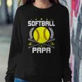 Softball Papa Baseball Lover Dad Sweatshirt Gifts for Her