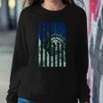 Statue Liberty American Flag  Proud American Sweatshirt Gifts for Her