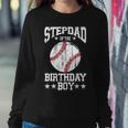 Stepdad Of The Birthday Boy Baseball Lover Vintage Retro Sweatshirt Gifts for Her