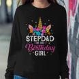 Stepdad Of The Birthday Girl Mother Gift Unicorn Birthday Sweatshirt Gifts for Her