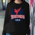 Taekwondo Usa Support The Team Usa Flag Fighting Sweatshirt Gifts for Her