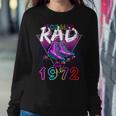 Totally Rad Since 1972 80S 50Th Birthday Roller Skating Sweatshirt Gifts for Her