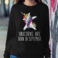 Unicorns Are Born In September Sweatshirt Gifts for Her