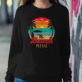 Vintage Retro Beach Please Funny Beach Lover Summer Vacation Sweatshirt Gifts for Her