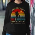 Vintage Retro I Have Two Titles Dad And Grandpa Fathers Day 49 Shirt Sweatshirt Gifts for Her