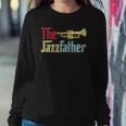 Vintage The Jazzfather Happy Fathers Day Trumpet Player Sweatshirt Gifts for Her