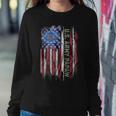 Vintage Usa American Flag Proud Us Army Veteran Papaw Funny Sweatshirt Gifts for Her