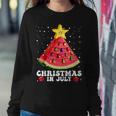 Watermelon Christmas Tree Christmas In July Summer Vacation V2 Sweatshirt Gifts for Her