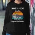 What Happens On The Pontoon Stays On The Pontoon Gift Sweatshirt Gifts for Her