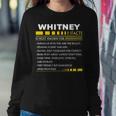 Whitney Name Gift Whitney Facts Sweatshirt Gifts for Her