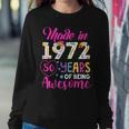Womens 50 Year Of Being Awesome Made In 1972 Birthday Gifts Vintage Sweatshirt Gifts for Her