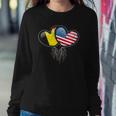Womens Belgian American Flags Inside Hearts With Roots Sweatshirt Gifts for Her