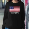 Womens Betsy Ross American Flag Victory Revolutionary War V-Neck Sweatshirt Gifts for Her