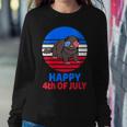 Womens Ferret 4Th Of July For Ferret Lover July 4Th Ferret Mom Dad Sweatshirt Gifts for Her
