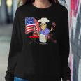 Womens Funny Patriotic All American Dad 4Th Of July Flag Bbq Men Sweatshirt Gifts for Her
