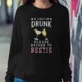 Womens If Lost Or Drunk Please Return To Bestie Matching Sweatshirt Gifts for Her