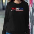 Womens Merica 4Th Of July Independence Day Patriotic American V-Neck Sweatshirt Gifts for Her
