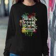 Womens My Body Choice Mind Your Own Uterus Floral My Uterus Sweatshirt Gifts for Her