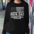 Womens Papa Dad Bruh Fathers Day 4Th Of July Us Flag Vintage 2022 Sweatshirt Gifts for Her