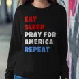 Womens Pray For America Patriotic Christian Saying 4Th Of July Meme Sweatshirt Gifts for Her