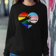 Womens Proud Ally Sister Lgbtq Transgender Ally Proud Sister Pride Sweatshirt Gifts for Her