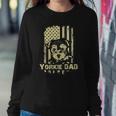 Yorkie Dad Cool Proud American Flag Fathers Day Gift Sweatshirt Gifts for Her