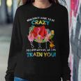 You Dont Have To Be Crazy To Camp Flamingo Beer CampingShirt Sweatshirt Gifts for Her