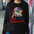 You Free Tonight Bald Eagle Mullet American Flag 4Th Of July Sweatshirt Gifts for Her