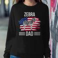 Zebra Us Flag 4Th Of July Fathers Day Zebra Dad Sweatshirt Gifts for Her