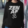 Zen Af Om Symbol Vintage Meditation Yoga Distressed V2 Sweatshirt Gifts for Her