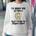 50 Year Co-Worker Fifty Years Of Service Work Anniversary Sweatshirt Gifts for Her
