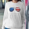 All American Dad Usa Flag Sunglasses 4Th Of July Dad Sweatshirt Gifts for Her