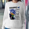 Aquarius Queen Sweet As Candy Birthday Gift For Black Women Sweatshirt Gifts for Her