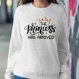 Baby Shower Text Design The Princess Has Arrived Sweatshirt Gifts for Her