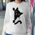 Black Cat Peeking Sweatshirt Gifts for Her