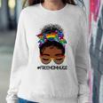 Black Women Free Mom Hugs Messy Bun Lgbtq Lgbt Pride Month Sweatshirt Gifts for Her