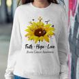 Brain Cancer Awareness Faith Hope Love Sweatshirt Gifts for Her