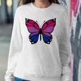 Butterfly With Colors Of The Bisexual Pride Flag Sweatshirt Gifts for Her