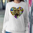 Colored Lion Heart Sweatshirt Gifts for Her