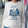 Cute Axolotl Facing Extinction Sweatshirt Gifts for Her