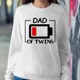 Dad Of Twins Low Battery Tired Twins Dad Sweatshirt Gifts for Her