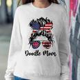 Doodle Mom Happy 4Th Of July American Flag Day Sweatshirt Gifts for Her